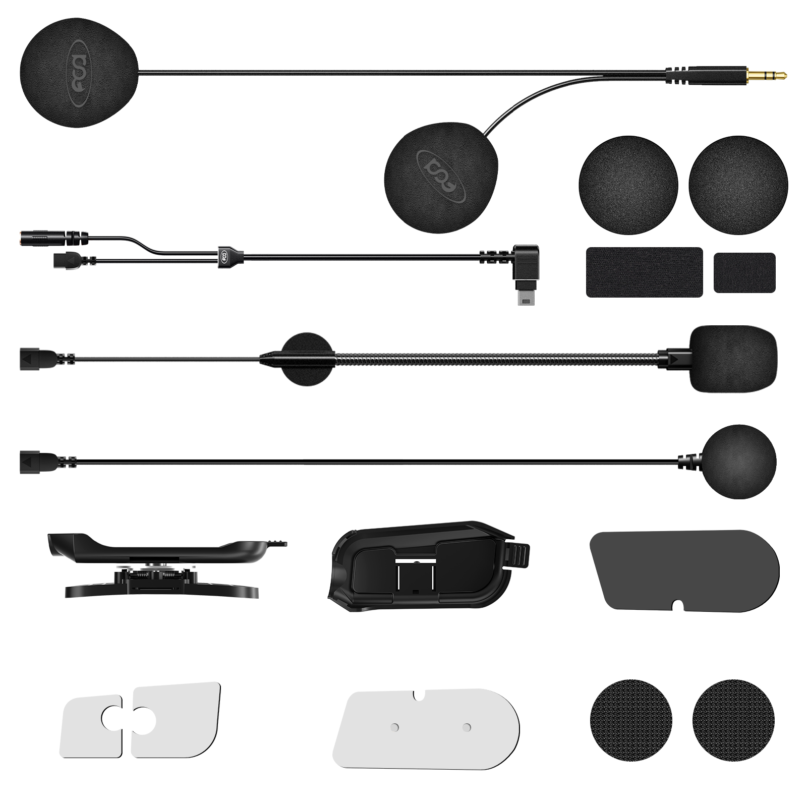 Universal Motorcycle Helmet Intercom Headset - Fodsports HRSQS Speaker with Microphone, Clip