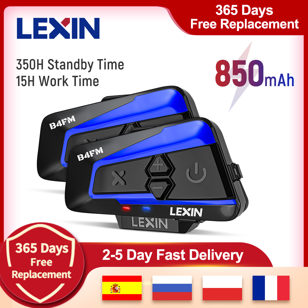 Universal Motorcycle Helmet Intercom Headset - Lexin Motorcycle Bluetooth Helmet Headset Intercom