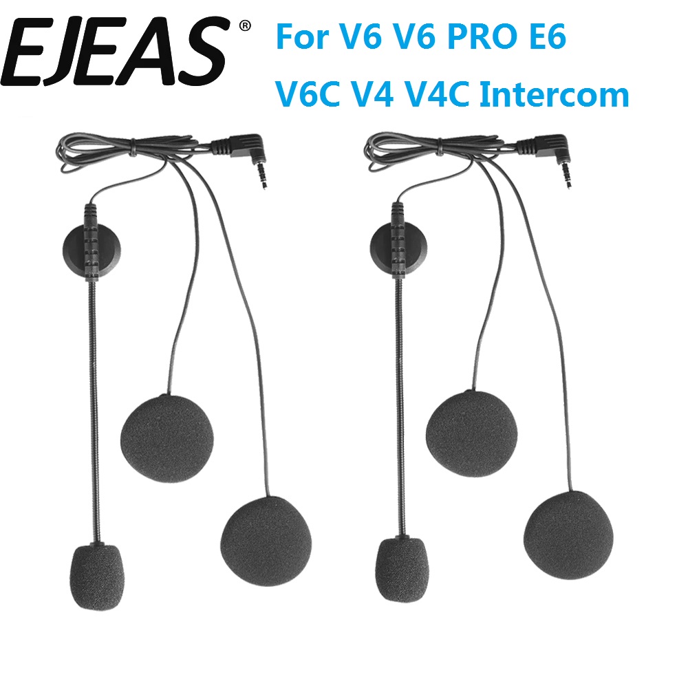 Universal Motorcycle Helmet Intercom Headset - 3.5MM Earphone Microphone Accessories For EJEAS