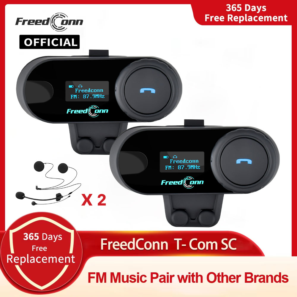Universal Motorcycle Helmet Intercom Headset - FreedConn Bluetooth Motorcycle Intercom Helmet Headset