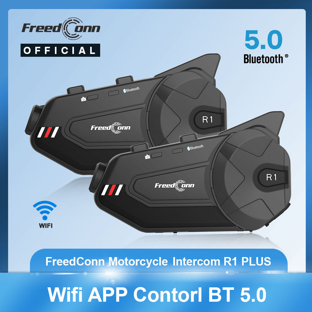 Universal Motorcycle Helmet Intercom Headset - Freedconn Bluetooth Motorcycle Intercom 6 Ways