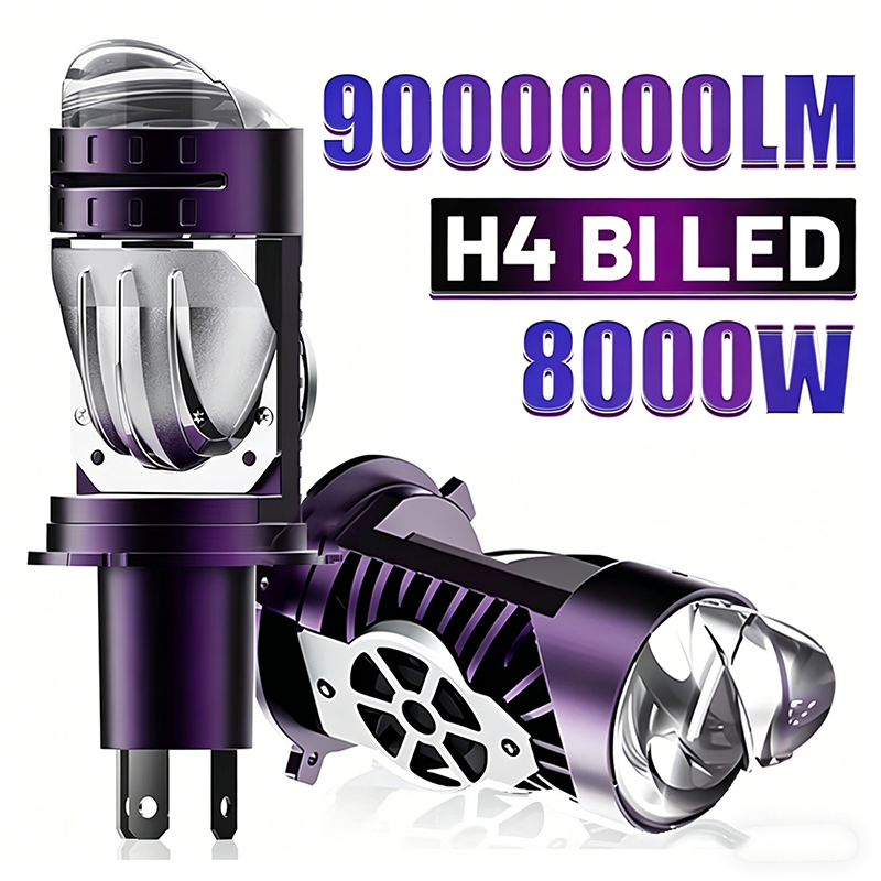 Universal Motorcycle Led Headlight Projector - 8000W H4/9003/HB2 LED Headlight Bulb Projector