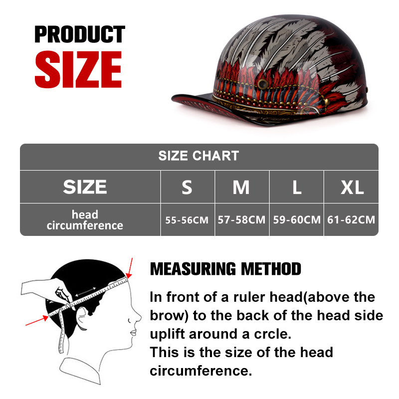 2024 Adult Open Face Summer Re - Vintage Open Face Retro Helmet recension och pris