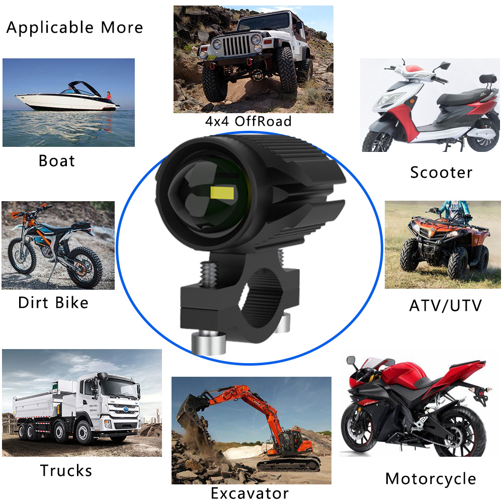 Additional Led Headlights For  - Universal Motorcycle Led Headlight Projector recension och pris