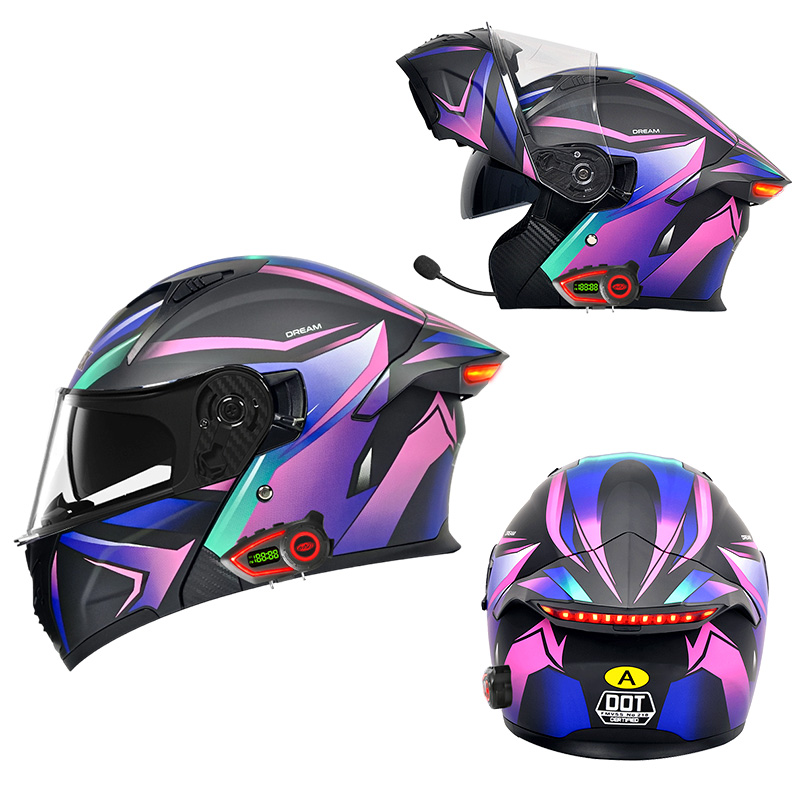 DOT Motorcycle Helmets Double  - Modular Flip Up Motorcycle Helmet Dot Approved recension och pris