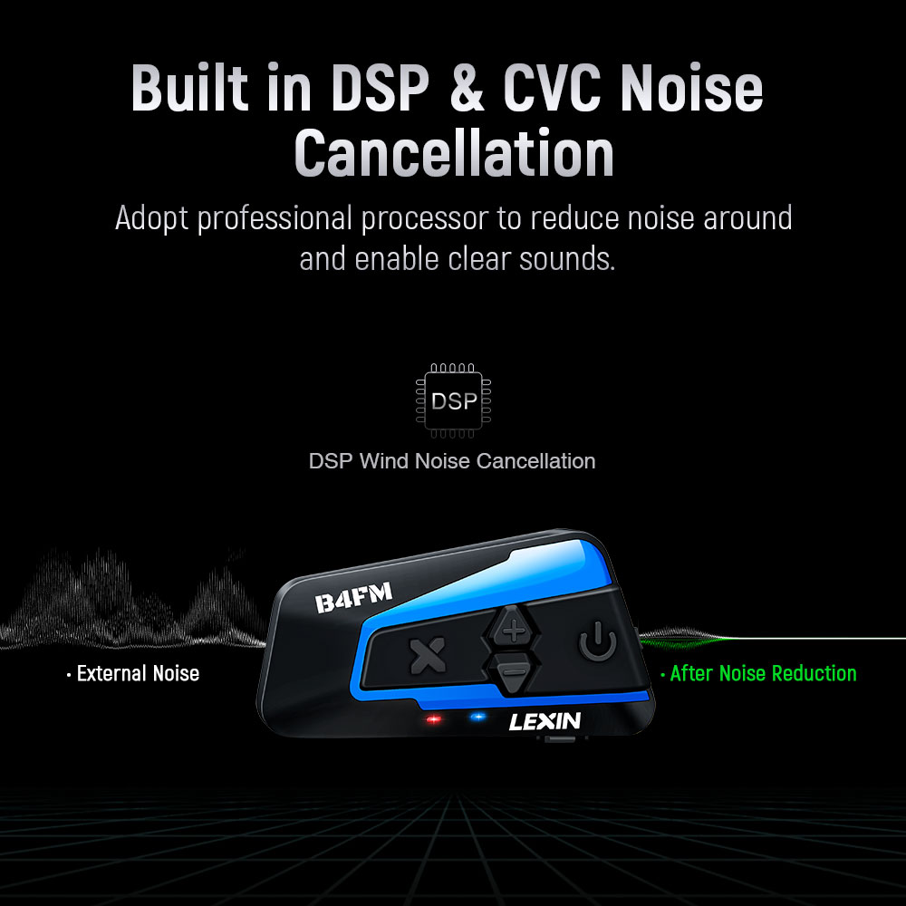 Lexin Motorcycle Bluetooth Hel - Universal Motorcycle Helmet Intercom Headset recension och pris
