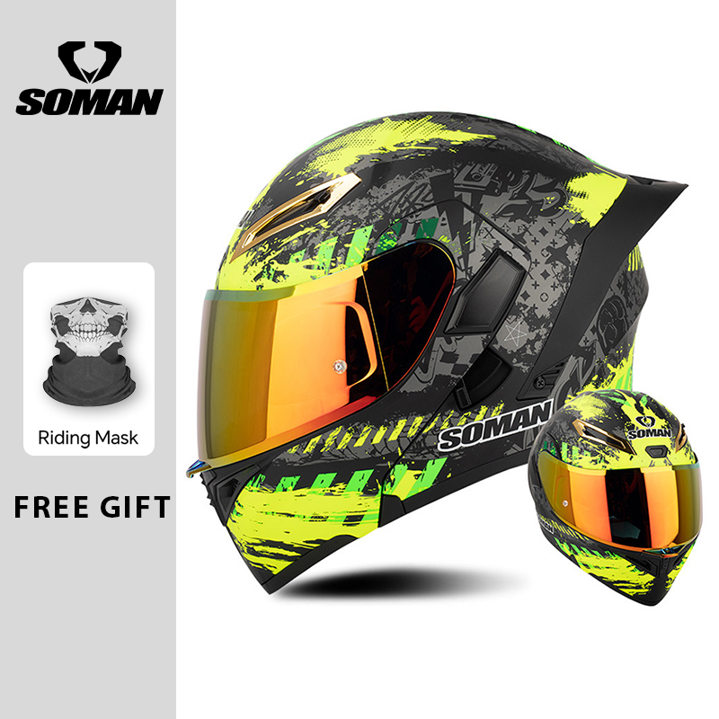 Men's Motorcycle Helmet DOT Ap - Modular Flip Up Motorcycle Helmet Dot Approved recension och pris