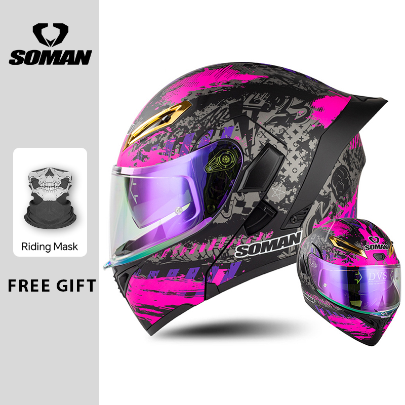 Men's Motorcycle Helmet DOT Ap - Modular Flip Up Motorcycle Helmet Dot Approved recension och pris