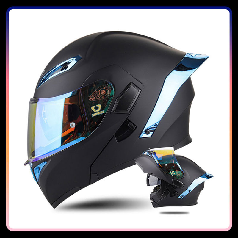Four Seasons Universal Flip Up - Dual Visor Motorcycle Racing Helmet recension och pris