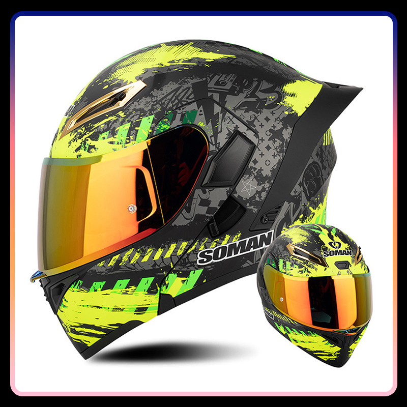 Four Seasons Universal Flip Up - Dual Visor Motorcycle Racing Helmet recension och pris