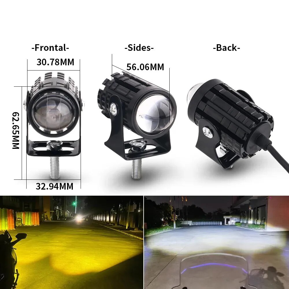 1/2PCS Universal Motorcycle LE - Universal Motorcycle Led Headlight Projector recension och pris