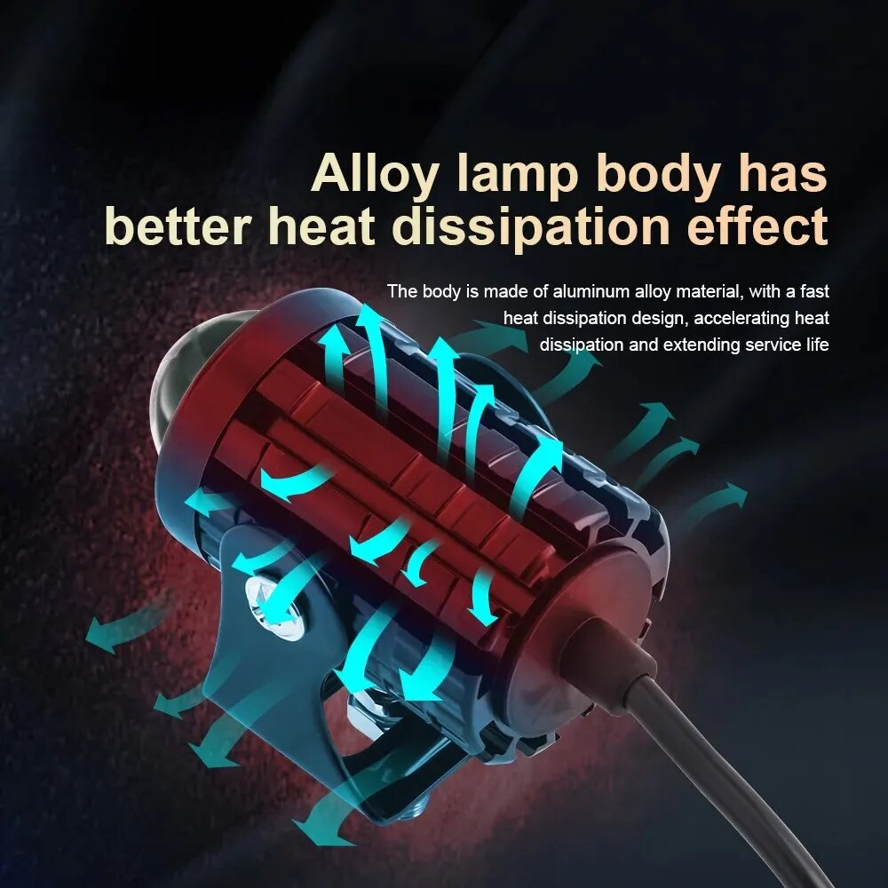 1/2PCS Universal Motorcycle LE - Universal Motorcycle Led Headlight Projector recension och pris