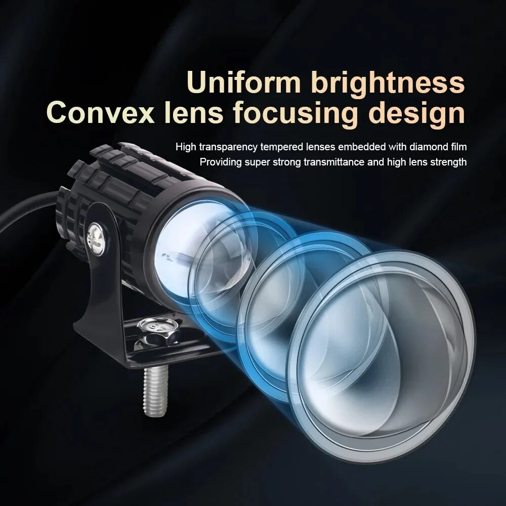 1/2PCS Universal Motorcycle LE - Universal Motorcycle Led Headlight Projector recension och pris