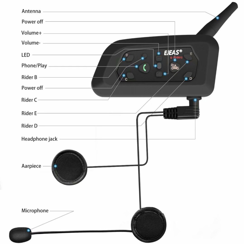 3.5MM Earphone Microphone Acce - Universal Motorcycle Helmet Intercom Headset recension och pris
