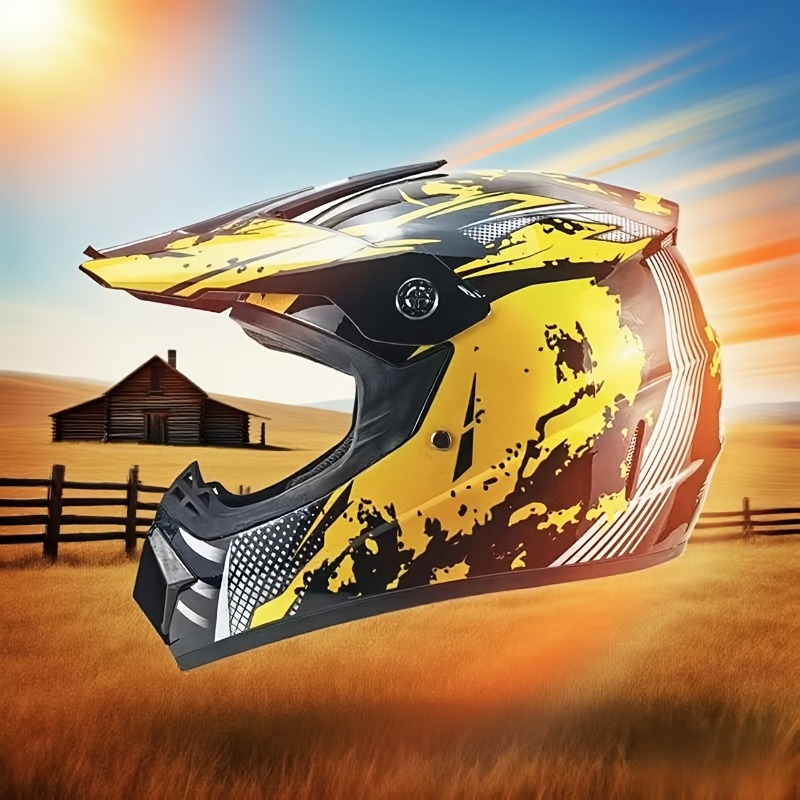 Dirt Bike Motocross Helmet Set - Off Road Motocross Helmet Goggles Set recension och pris