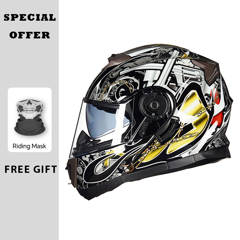 Motorcycle Helmets Modular Fli - Modular Flip Up Motorcycle Helmet Dot Approved recension och pris