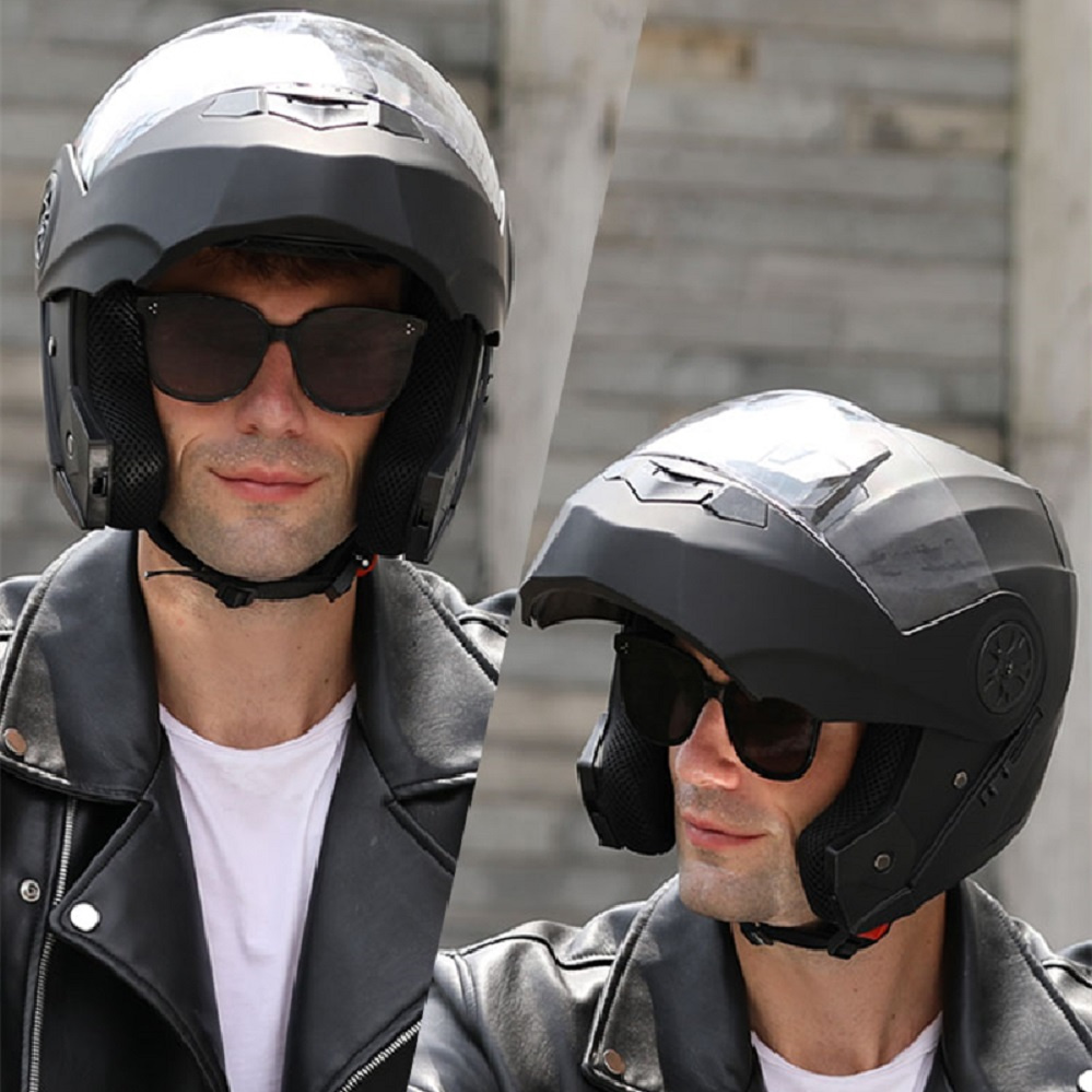 Modular Double Lens Motorcycle - Modular Flip Up Motorcycle Helmet Dot Approved recension och pris