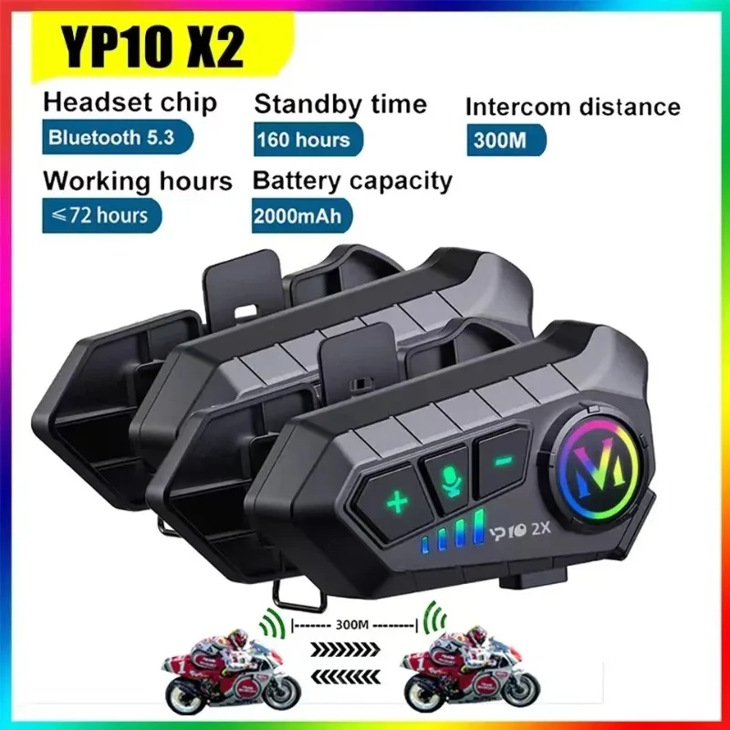 Y10 2X Bluetooth Motorcycle He - Universal Motorcycle Helmet Intercom Headset recension och pris