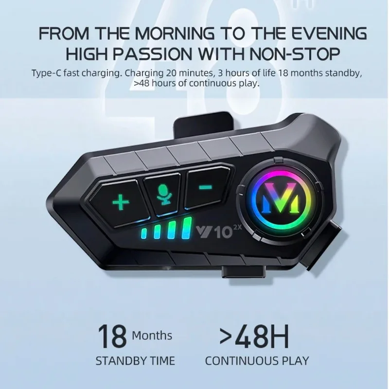 Y10 2X Bluetooth Motorcycle He - Universal Motorcycle Helmet Intercom Headset recension och pris