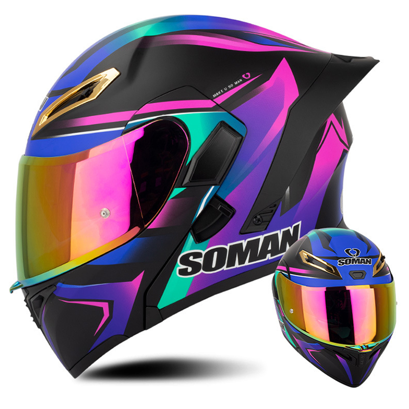 DOT Approved Men Motorcycle He - Modular Flip Up Motorcycle Helmet Dot Approved recension och pris