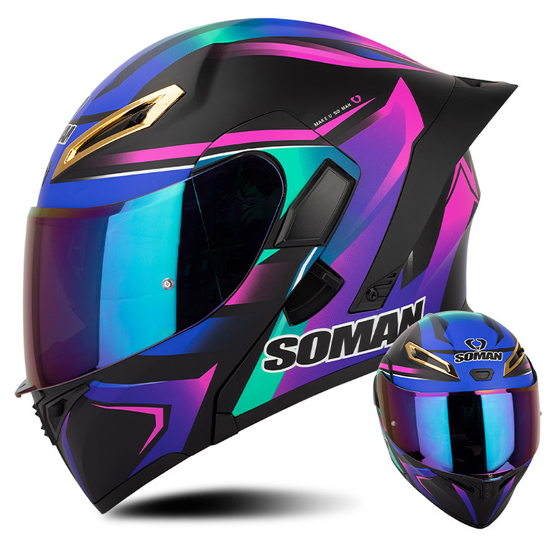 DOT Approved Men Motorcycle He - Modular Flip Up Motorcycle Helmet Dot Approved recension och pris
