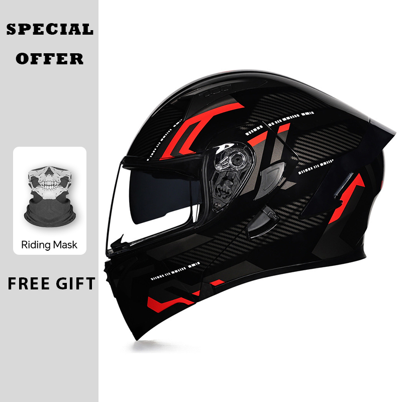DOT Approved Motorcycle Flip U - Dual Visor Motorcycle Racing Helmet recension och pris