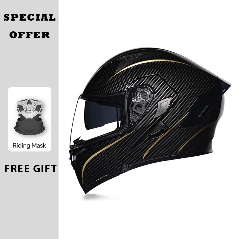 DOT Approved Motorcycle Flip U - Dual Visor Motorcycle Racing Helmet recension och pris