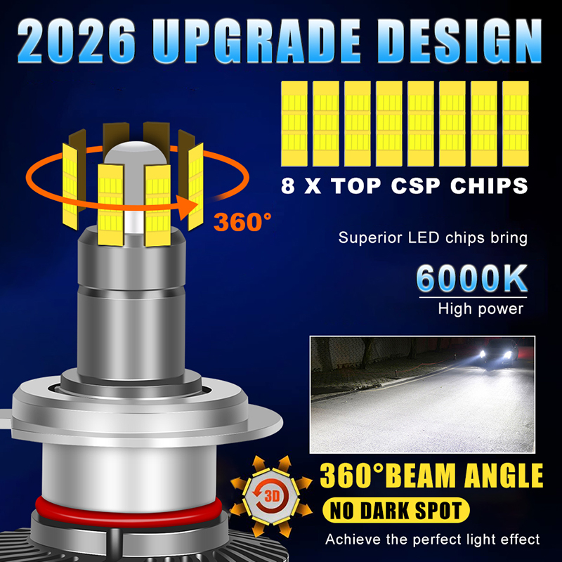 H11 H1 H7 LED 360 Canbus Car H - Universal Motorcycle Led Headlight Projector recension och pris