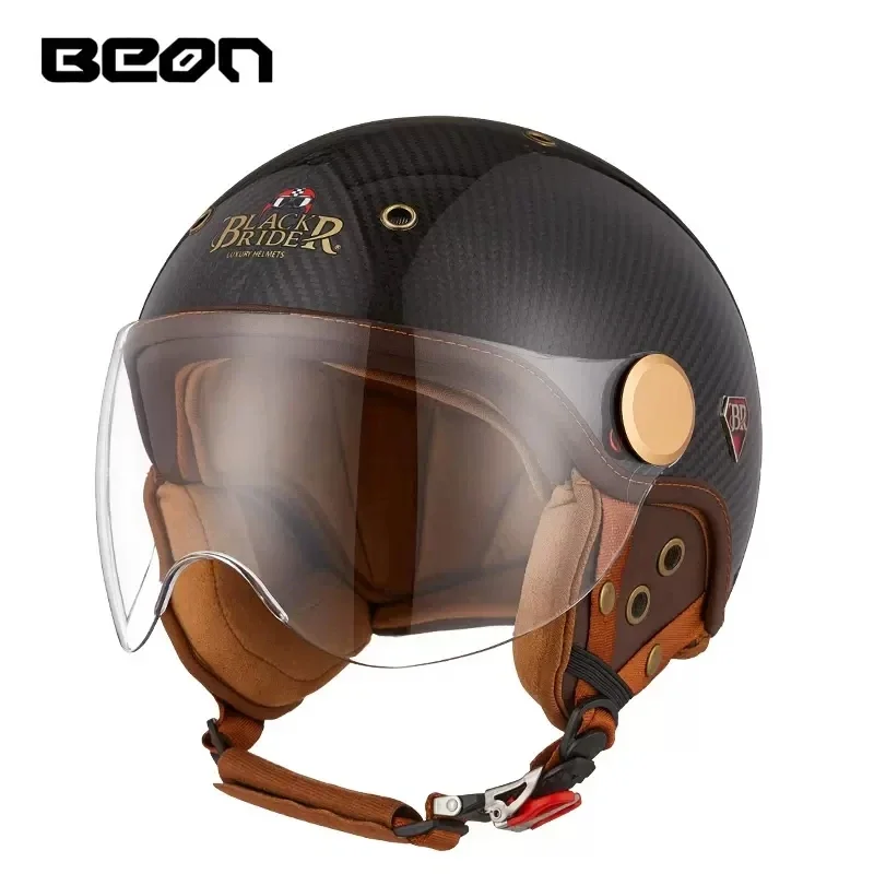 BEON BR13 Retro Open Face Half - Vintage Open Face Retro Helmet recension och pris