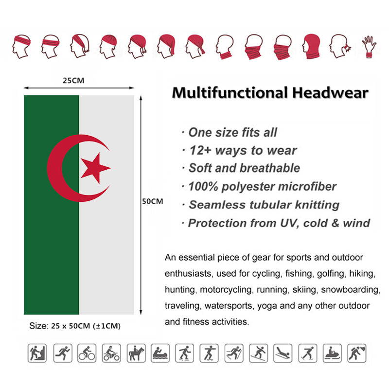 Algeria Flag Printed Bandana H - Riding Gear recension och pris