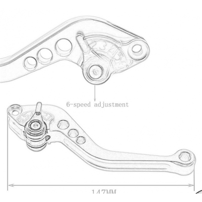 For GROM MSX 125 MSX125 2014-2 - Cnc Aluminum Adjustable Brake Clutch Levers recension och pris