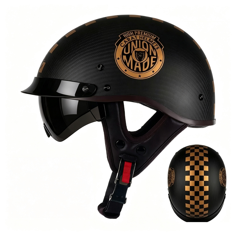 Carbon Fiber Motorcycle Half H - Carbon Fiber Lightweight Motorcycle Helmet recension och pris