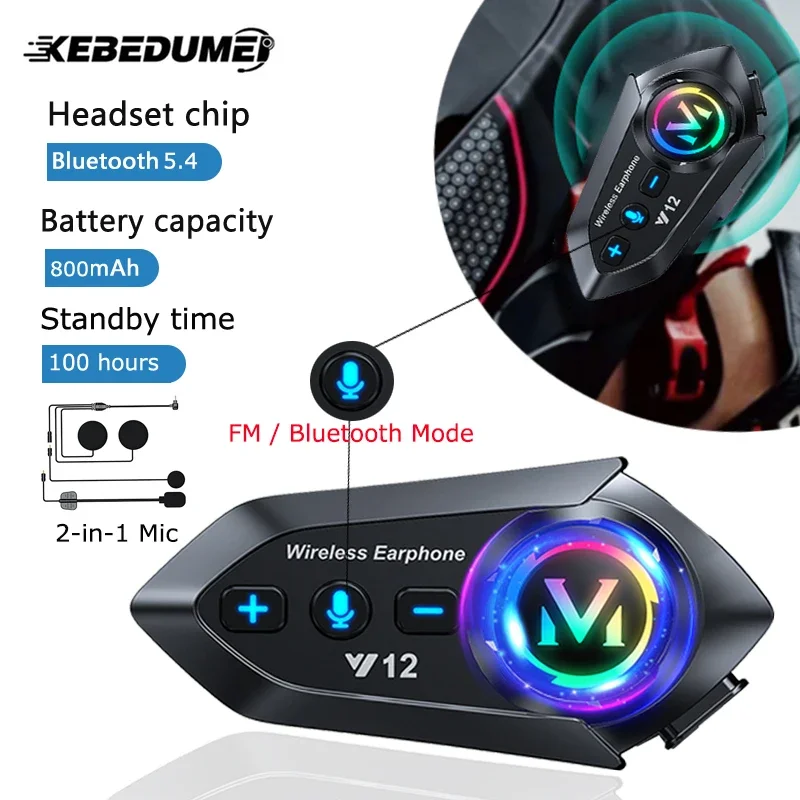 Kebudumei Motorcycle Helmet Bl - Full Face Motorcycle Helmet With Bluetooth recension och pris