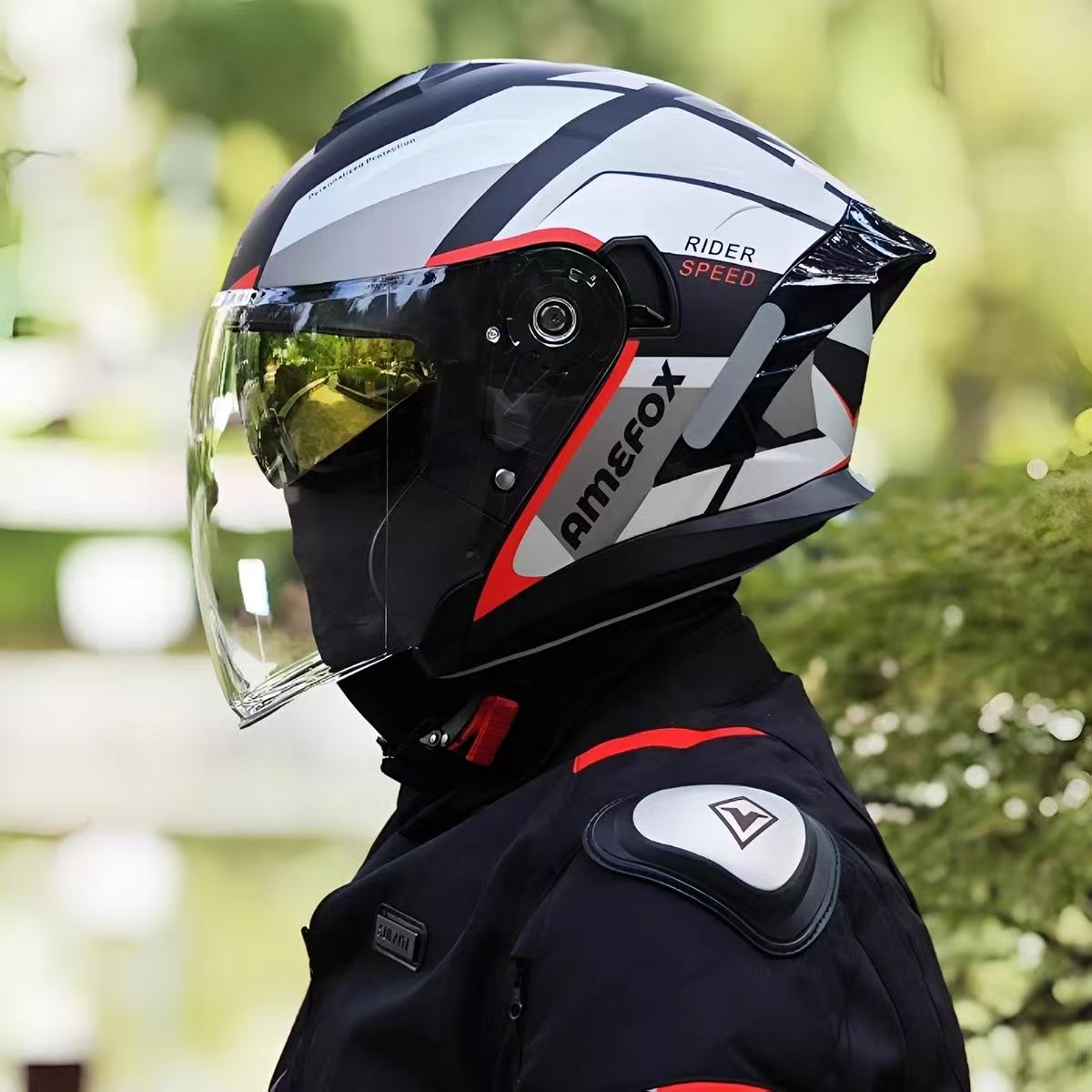 Double Visor Open Face Helmet  - Motorcycle Helmet Inner Sun Visor Lens recension och pris
