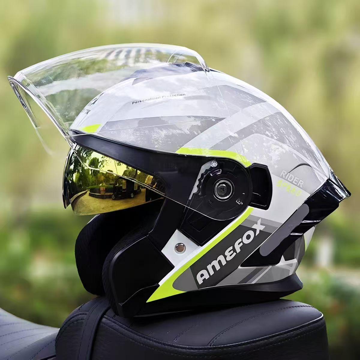 Double Visor Open Face Helmet  - Motorcycle Helmet Inner Sun Visor Lens recension och pris